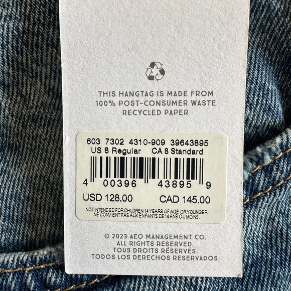 New American Eagle Stovepipe Size 8 Standard - Picture 3 of 6